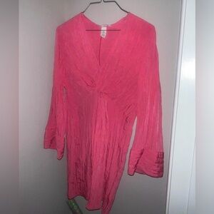 H&M Pink Crinkle Dress